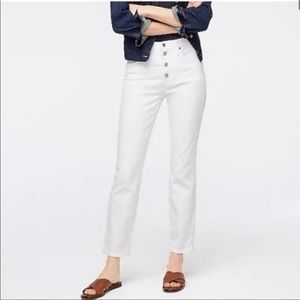 J Crew High Rise Vintage Straight white jeans 25
